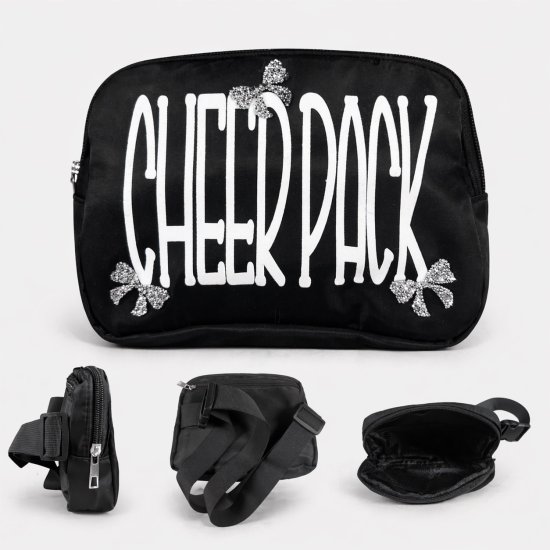Gürteltasche schwarz - Cheer Pack Glitzerschleif(chen)